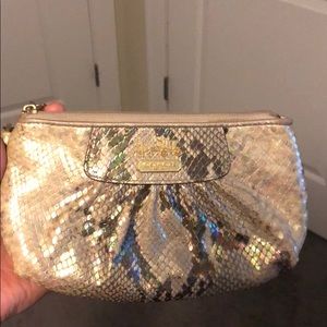 Coach Snakeskin Wristlet